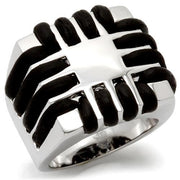 0W123 - Rhodium Brass Ring with No Stone-0