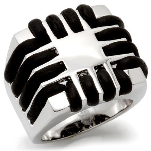 0W123 - Rhodium Brass Ring with No Stone-0