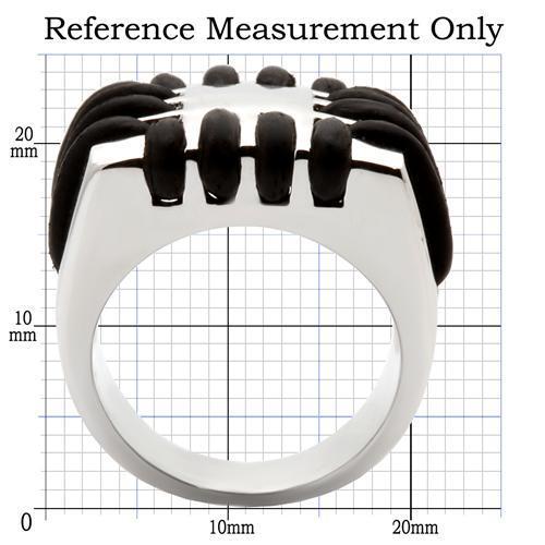 0W123 - Rhodium Brass Ring with No Stone-1