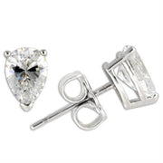TK0W164 - Stainless Steel Earrings with AAA Grade CZ  in Clear High Polished( No Plated)-0