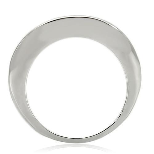 0W242 - Rhodium + Ruthenium Brass Ring with AAA Grade CZ  in Jet-3