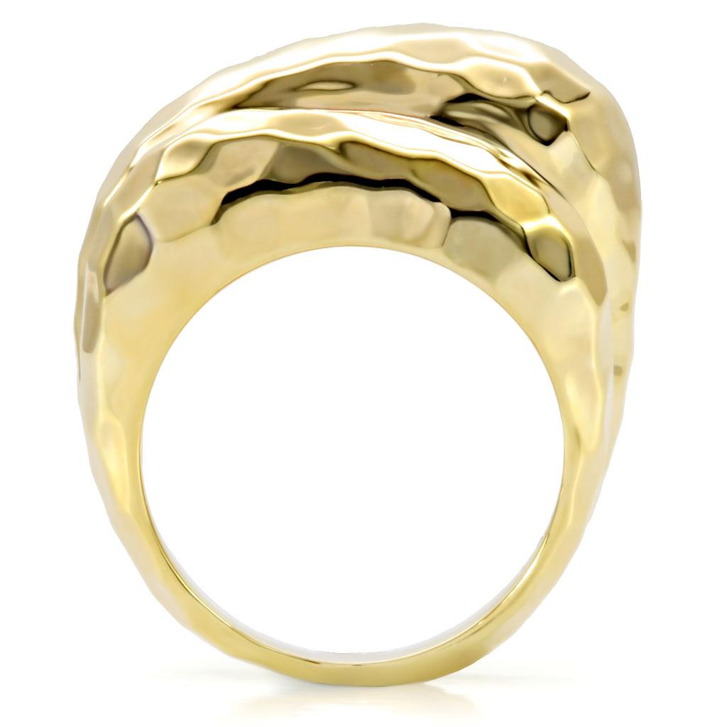 1W036 - Gold Brass Ring with No Stone-3