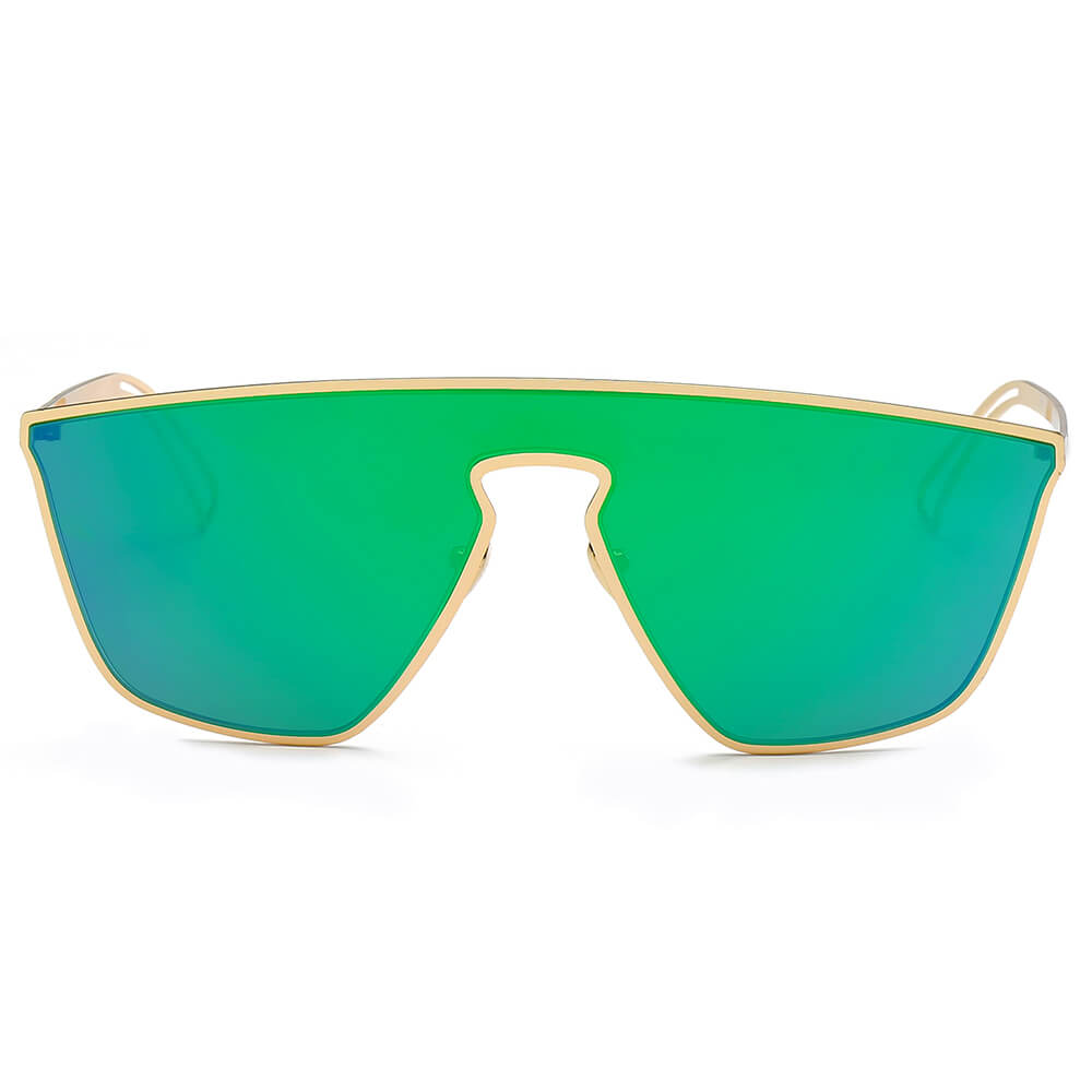 BEVERLY | Women Square Futuristic Flat Lens Sunglasses-1