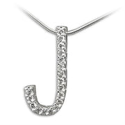 21610 - Rhodium Brass Pendant with AAA Grade CZ  in Clear-0