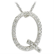 21616 - Rhodium Brass Pendant with AAA Grade CZ  in Clear-0
