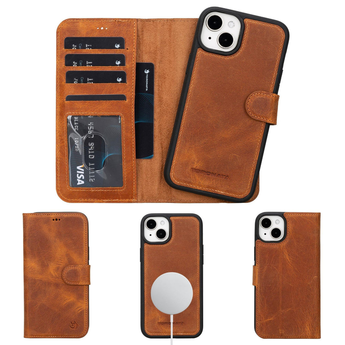 Casper iPhone 14 Series Detachable Leather Wallet Case-11