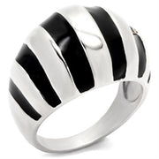 30914 - High-Polished 925 Sterling Silver Ring with Epoxy  in Jet-0