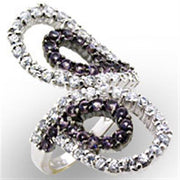 32518 - High-Polished 925 Sterling Silver Ring with AAA Grade CZ  in Amethyst-0