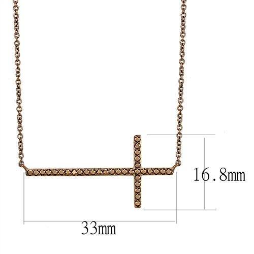 3W1131 - IP Coffee light Brass Chain Pendant with AAA Grade CZ  in Light Coffee-1