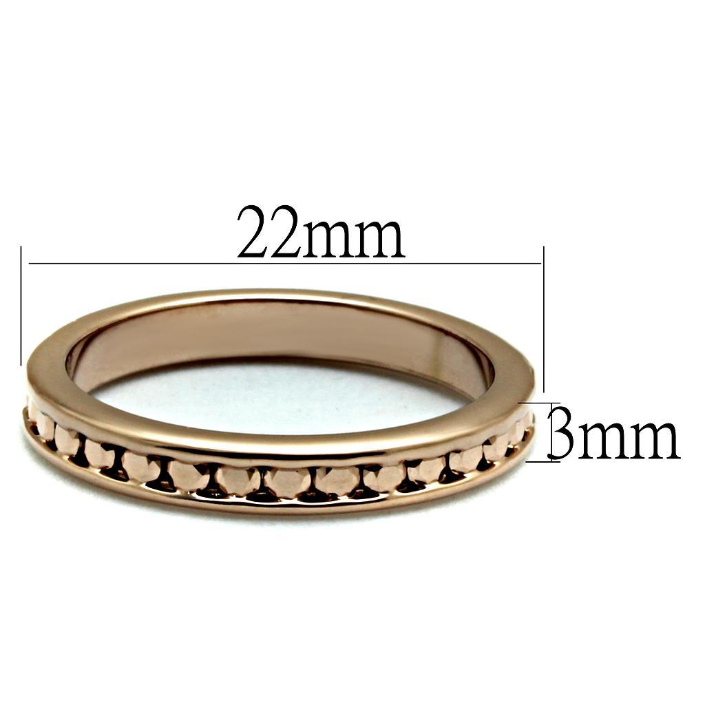 3W1139 - IP Rose Gold(Ion Plating) Brass Ring with AAA Grade CZ  in Metallic Light Gold-1