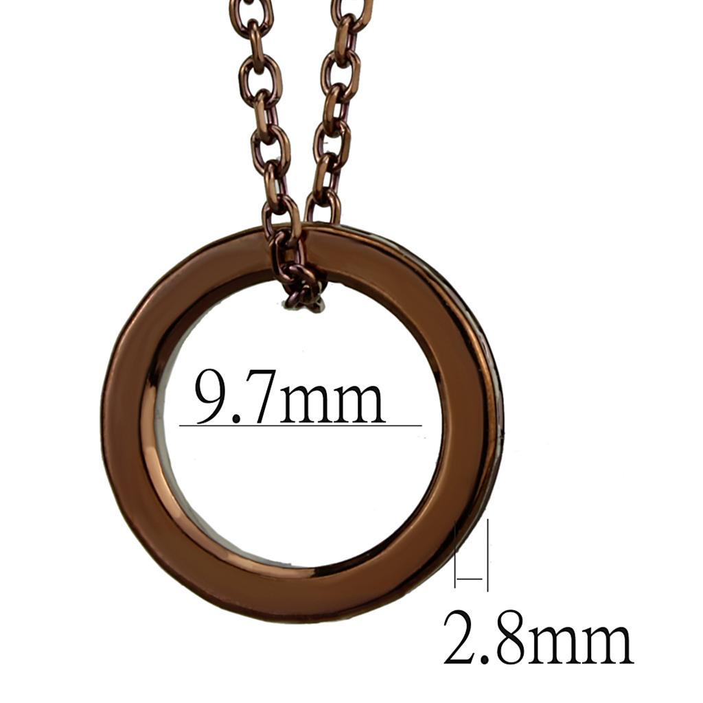 3W1143 - IP Coffee light Brass Chain Pendant with Top Grade Crystal  in Light Coffee-1