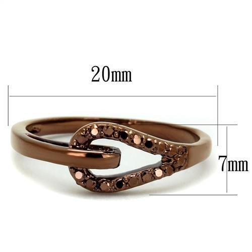 3W1161 - IP Coffee light Brass Ring with AAA Grade CZ  in Light Coffee-1