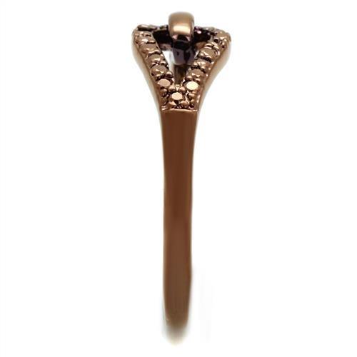 3W1161 - IP Coffee light Brass Ring with AAA Grade CZ  in Light Coffee-3