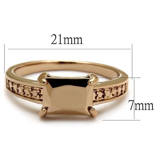 3W1197 - IP Rose Gold(Ion Plating) Brass Ring with AAA Grade CZ  in Metallic Light Gold-1