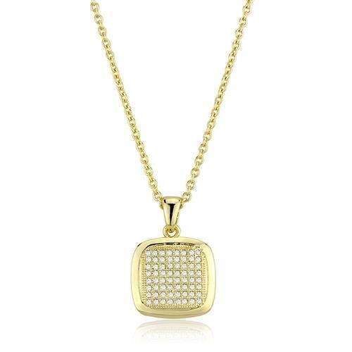 3W1269 - Gold Brass Jewelry Sets with AAA Grade CZ  in Clear-3