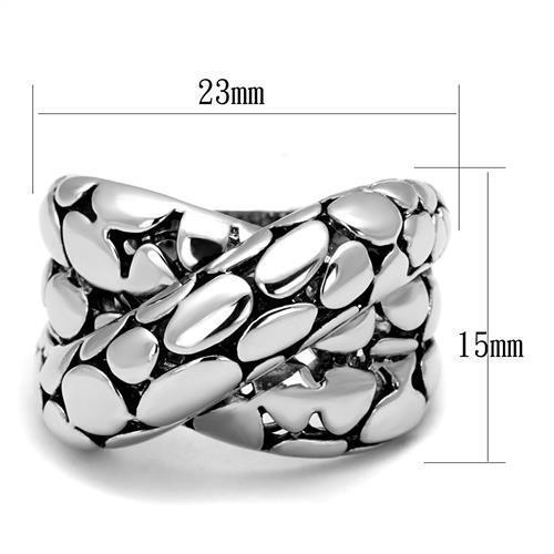 3W1308 - Rhodium Brass Ring with Epoxy  in Jet-1