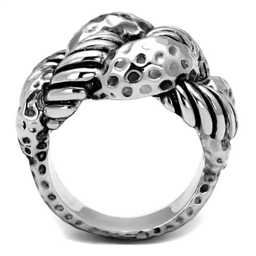 3W1310 - Rhodium Brass Ring with Epoxy  in Jet-2