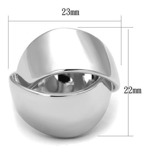 3W1311 - Rhodium Brass Ring with No Stone-1