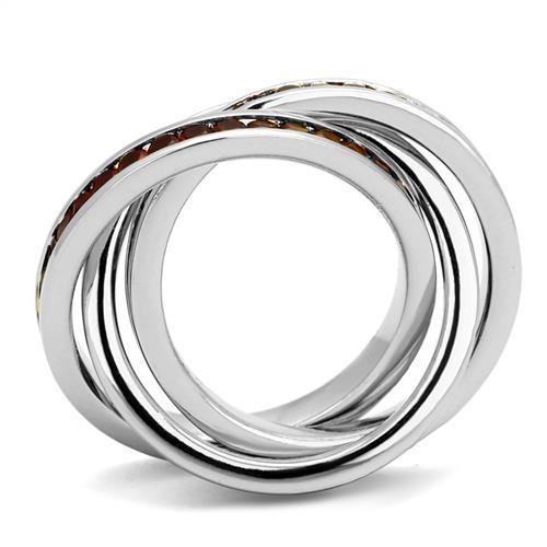 3W1333 - Rhodium Brass Ring with Synthetic Synthetic Glass in Siam-2