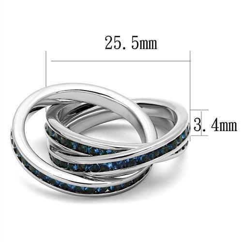 3W1334 - Rhodium Brass Ring with Synthetic Synthetic Glass in Montana-1