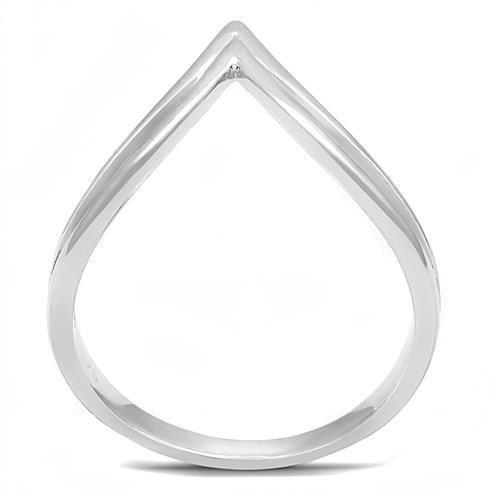 3W1383 - Rhodium 925 Sterling Silver Ring with No Stone-2