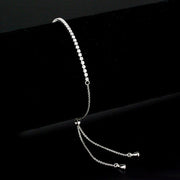 3W1637 - Rhodium Brass Bracelet with AAA Grade CZ in Clear-0