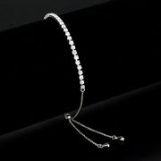 3W1643 - Rhodium Brass Bracelet with AAA Grade CZ in Clear-0