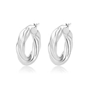 3W1743 - Imitation Rhodium Brass Earring with NoStone in No Stone-0