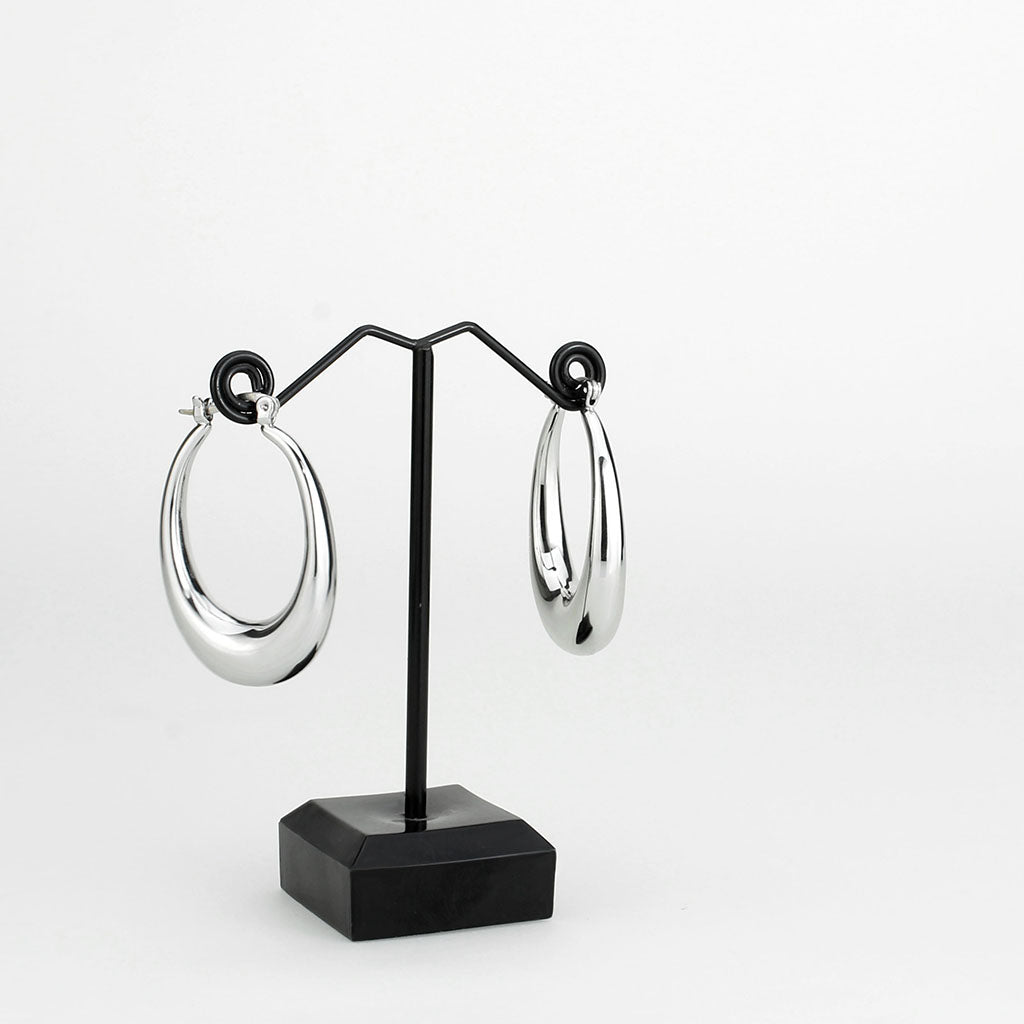 3W1749 - Imitation Rhodium Brass Earring with NoStone in No Stone-2