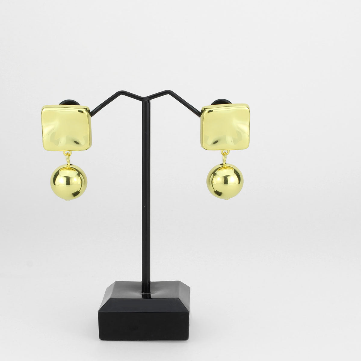3W1750G - Flash Gold Brass Earring with NoStone in No Stone-1