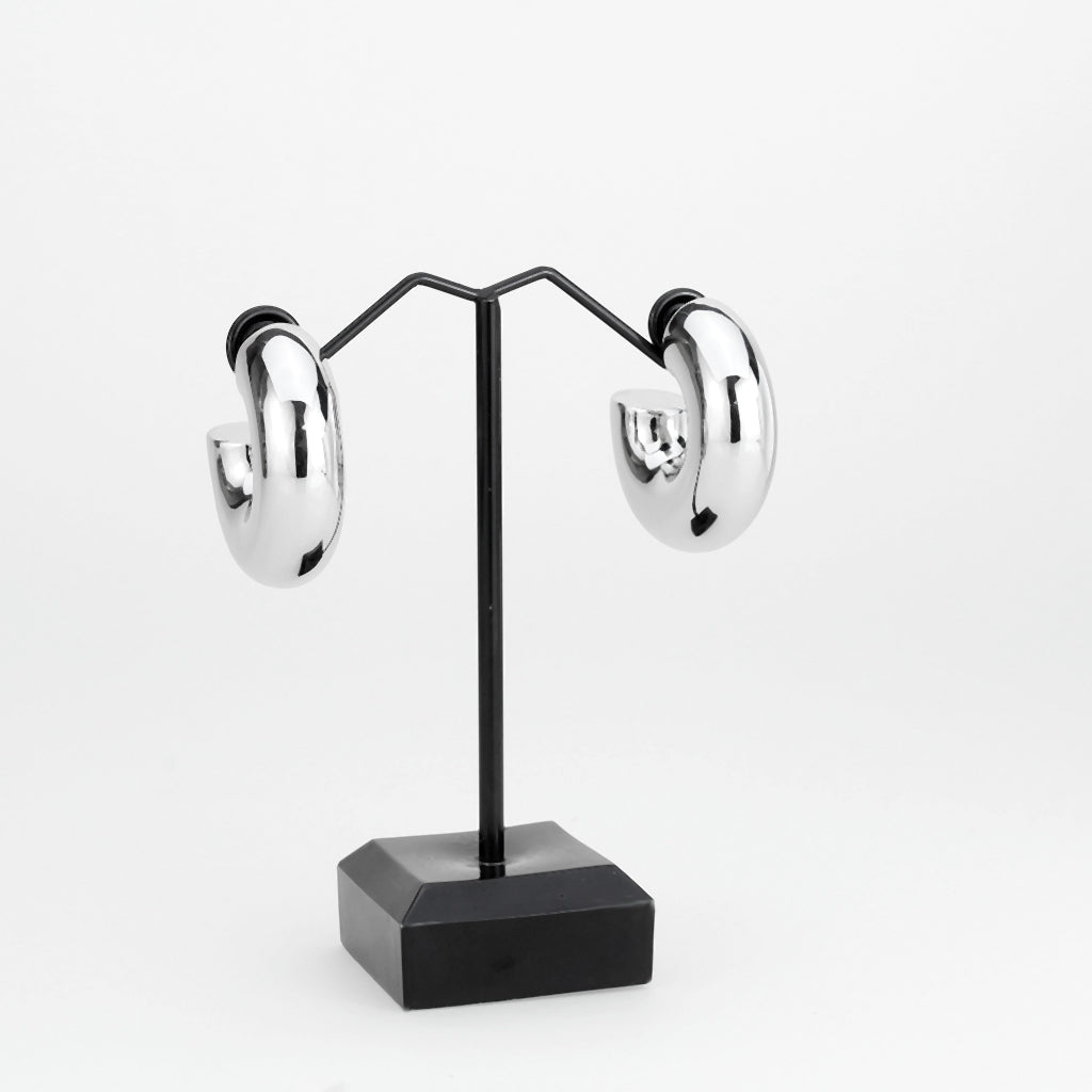 3W1751 - Imitation Rhodium Brass Earring with NoStone in No Stone-2