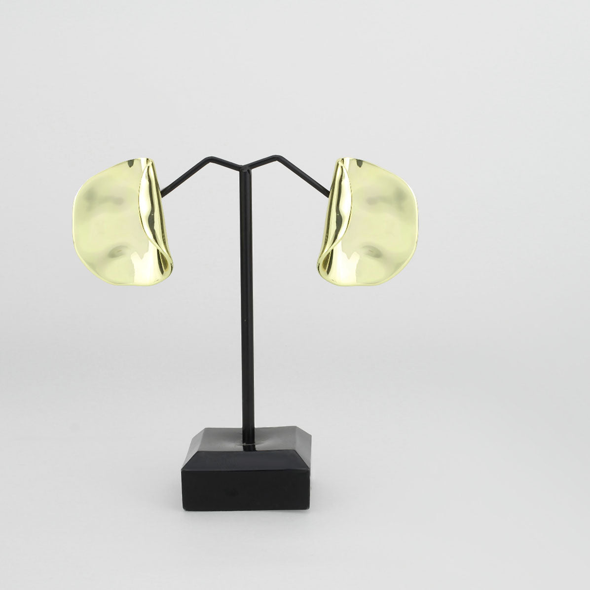 3W1760G - Flash Gold Brass Earring with NoStone in No Stone-1