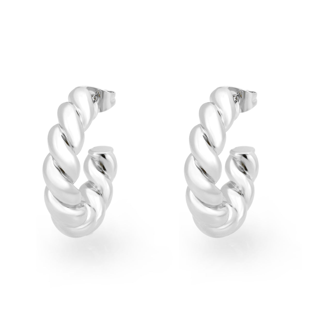 3W1761 - Imitation Rhodium Brass Earring with NoStone in No Stone-0