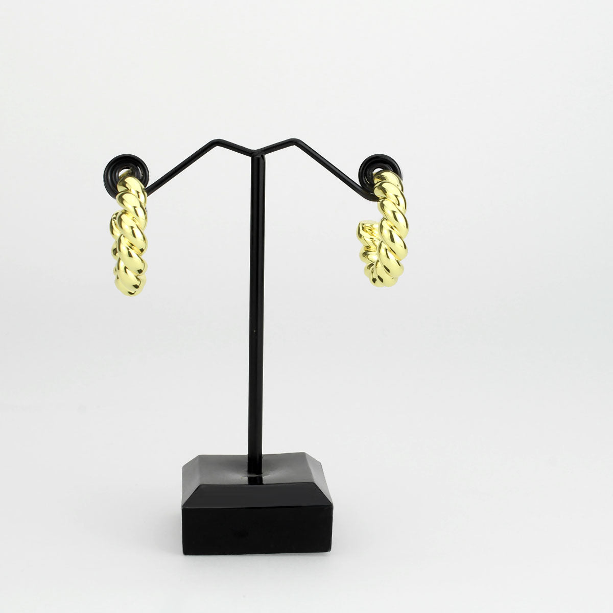 3W1761G - Flash Gold Brass Earring with NoStone in No Stone-1