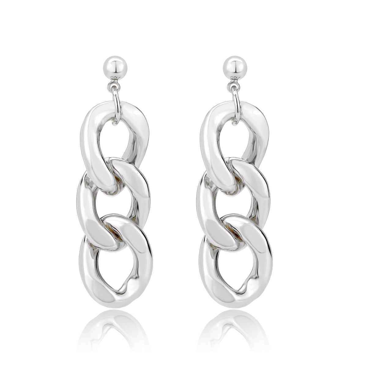 3W1762 - Imitation Rhodium Brass Earring with NoStone in No Stone-0