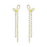 3W1768G - Flash Gold Brass Earring with Top Grade Crystal in Clear-0
