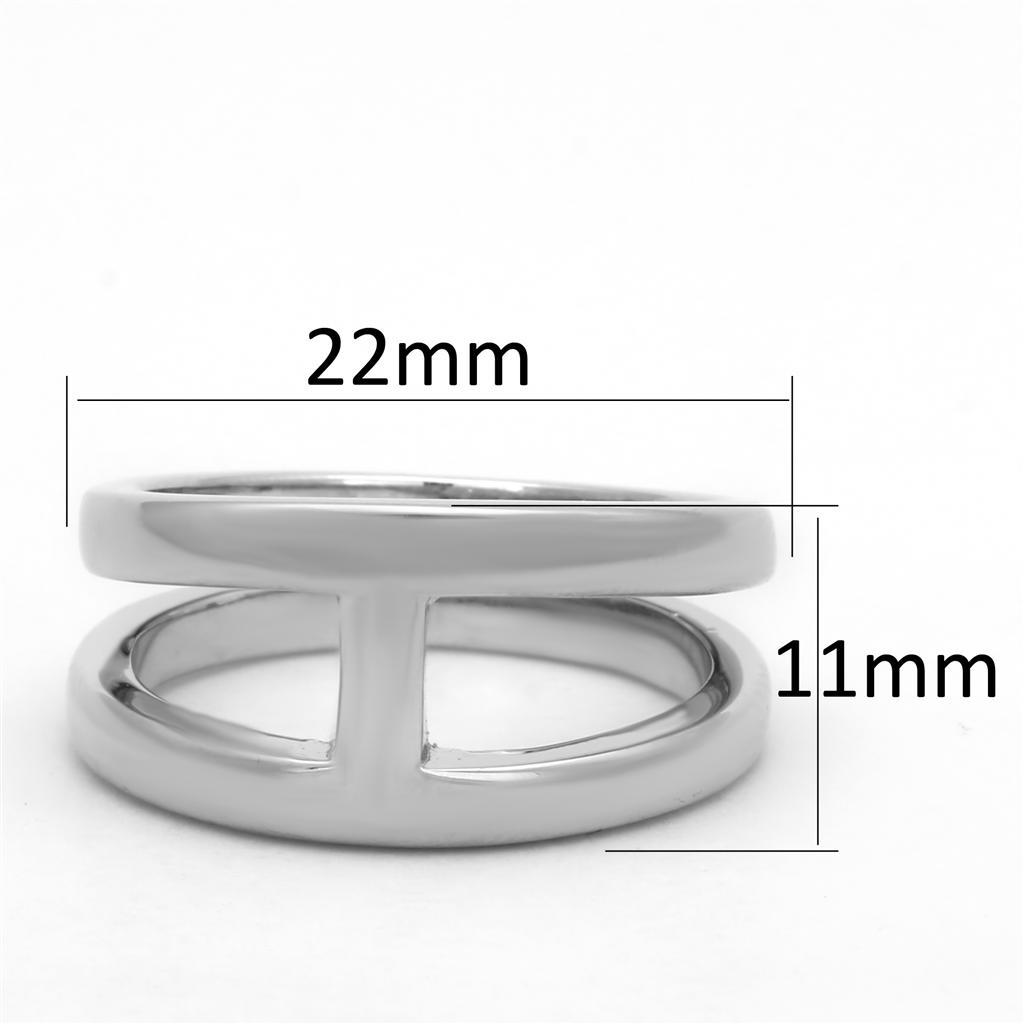 3W603 - Rhodium Brass Ring with No Stone-1