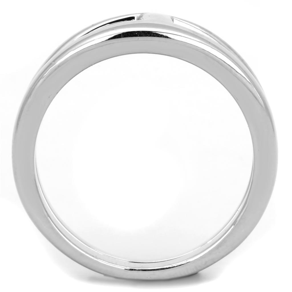 3W603 - Rhodium Brass Ring with No Stone-2