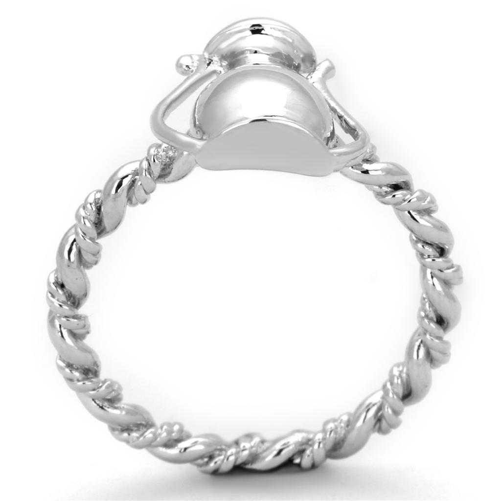 3W607 - Rhodium Brass Ring with No Stone-2
