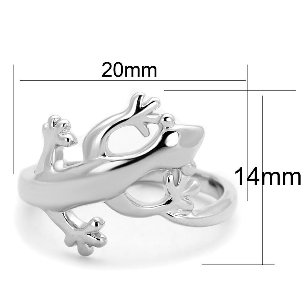 3W858 - Rhodium Brass Ring with No Stone-1