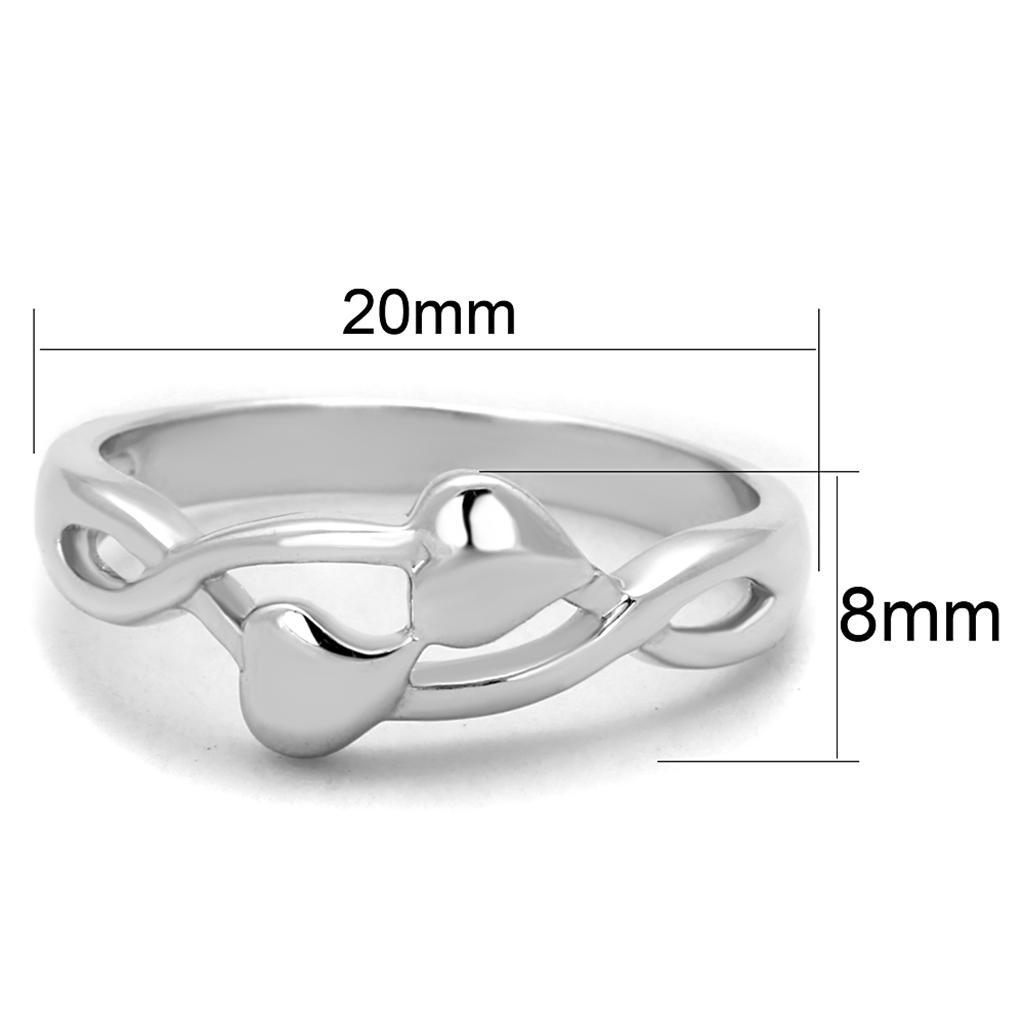 3W859 - Rhodium Brass Ring with No Stone-1