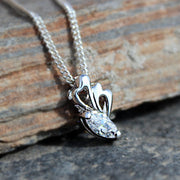 LOA1379 - Rhodium Plating Brass Pendant Chain with AAA CZ in Clear-0