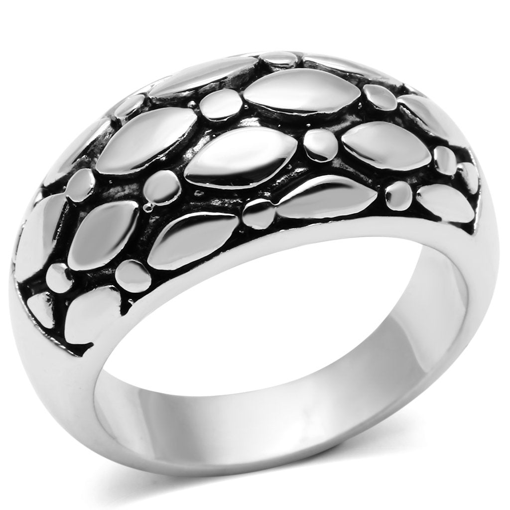 3W042 - Rhodium Brass Ring with No Stone-0