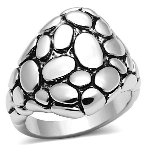 3W047 - Rhodium Brass Ring with No Stone-0