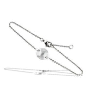 3W066 - Rhodium Brass Bracelet with AAA Grade CZ  in Clear-0