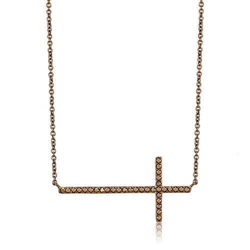 3W1131 - IP Coffee light Brass Chain Pendant with AAA Grade CZ  in Light Coffee-0