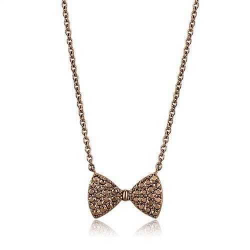 3W1132 - IP Coffee light Brass Chain Pendant with AAA Grade CZ  in Light Coffee-0