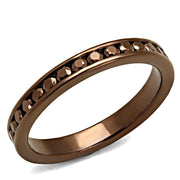 3W1137 - IP Coffee light Brass Ring with AAA Grade CZ  in Brown-0