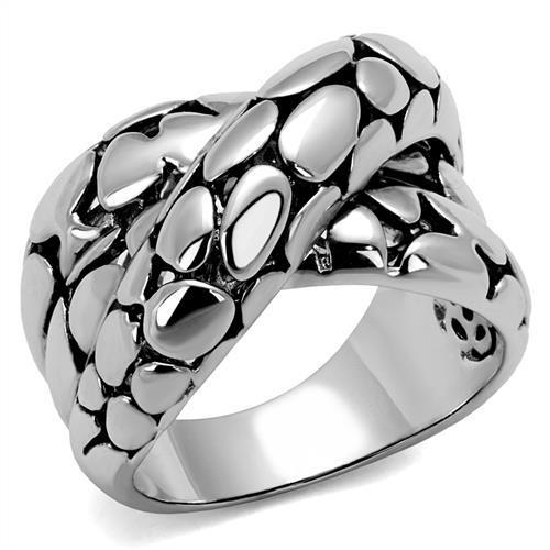 3W1308 - Rhodium Brass Ring with Epoxy  in Jet-0