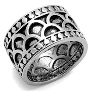 3W1309 - Rhodium Brass Ring with Epoxy  in Jet-0